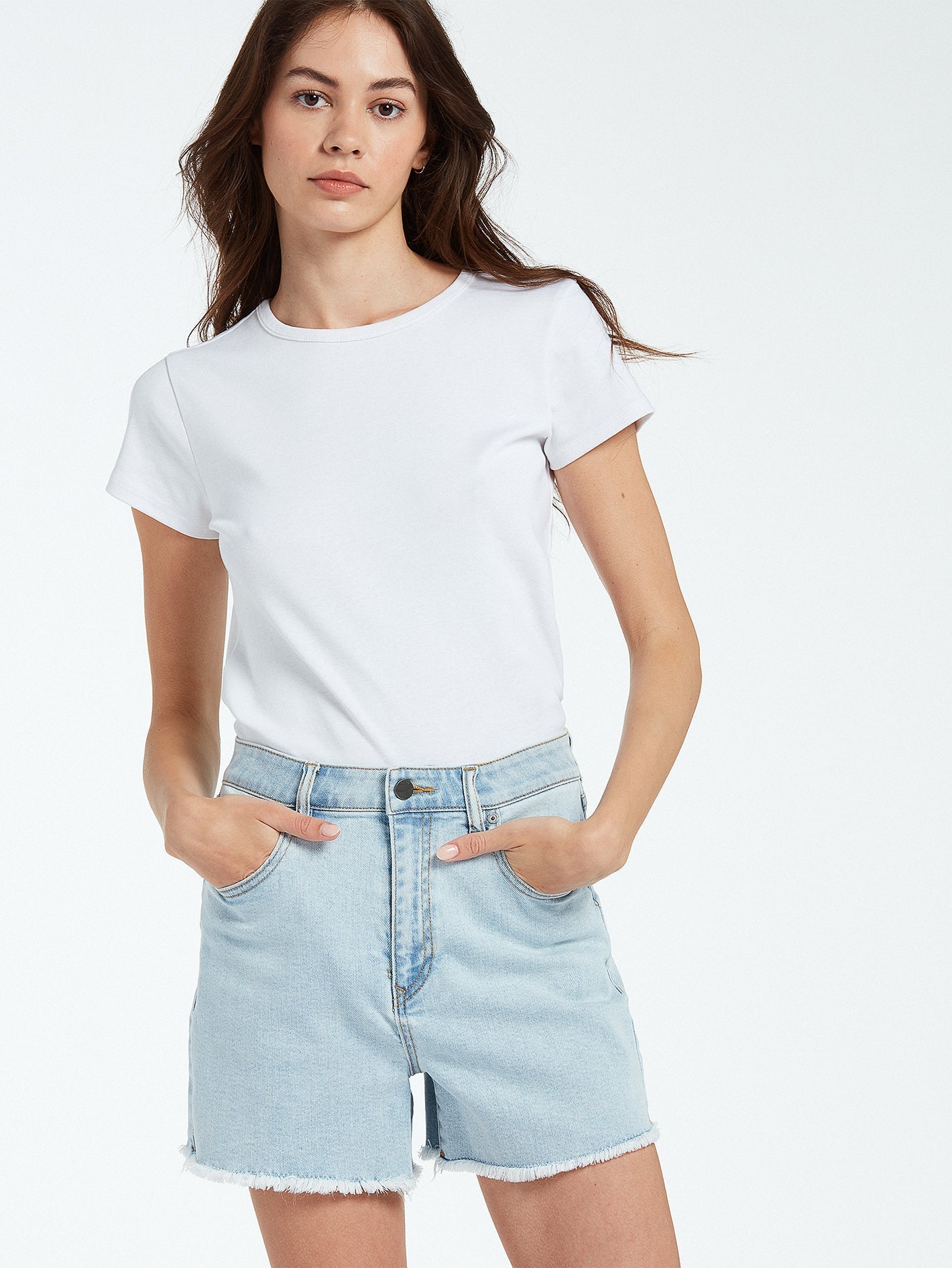 Stone Step High rise Short - THRIFTER BLUE LIGHT