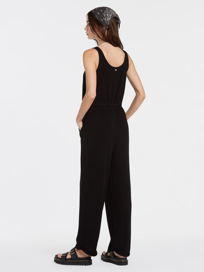 Lil Fleece Romper - BLACK
