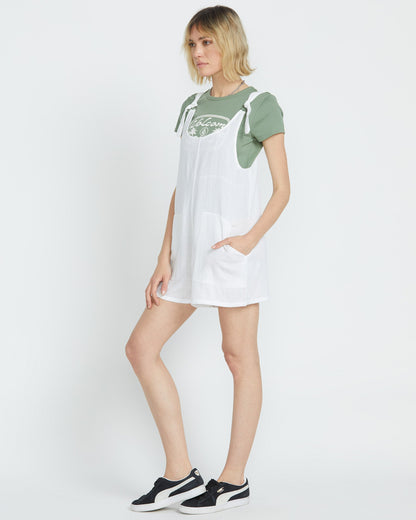 Lil Tie Strap Romper - WHITE