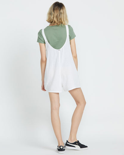 Lil Tie Strap Romper - WHITE