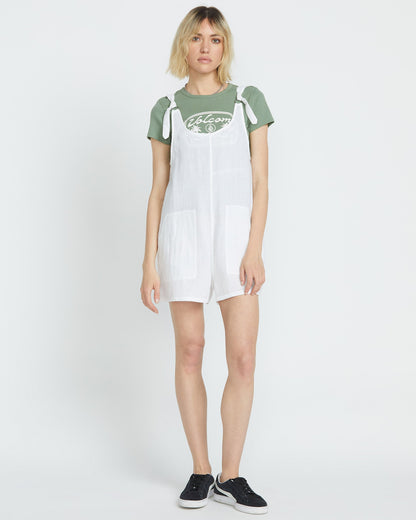 Lil Tie Strap Romper - WHITE