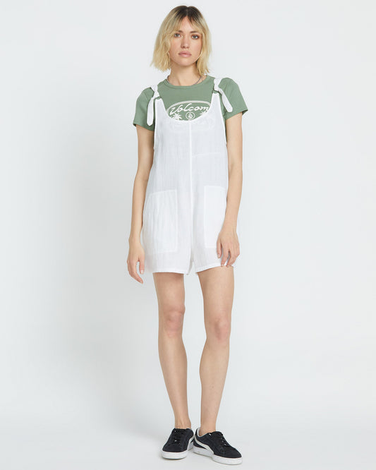 Lil Tie Strap Romper - WHITE