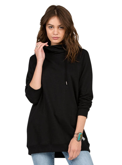 Lived In Long Pullover - Black
