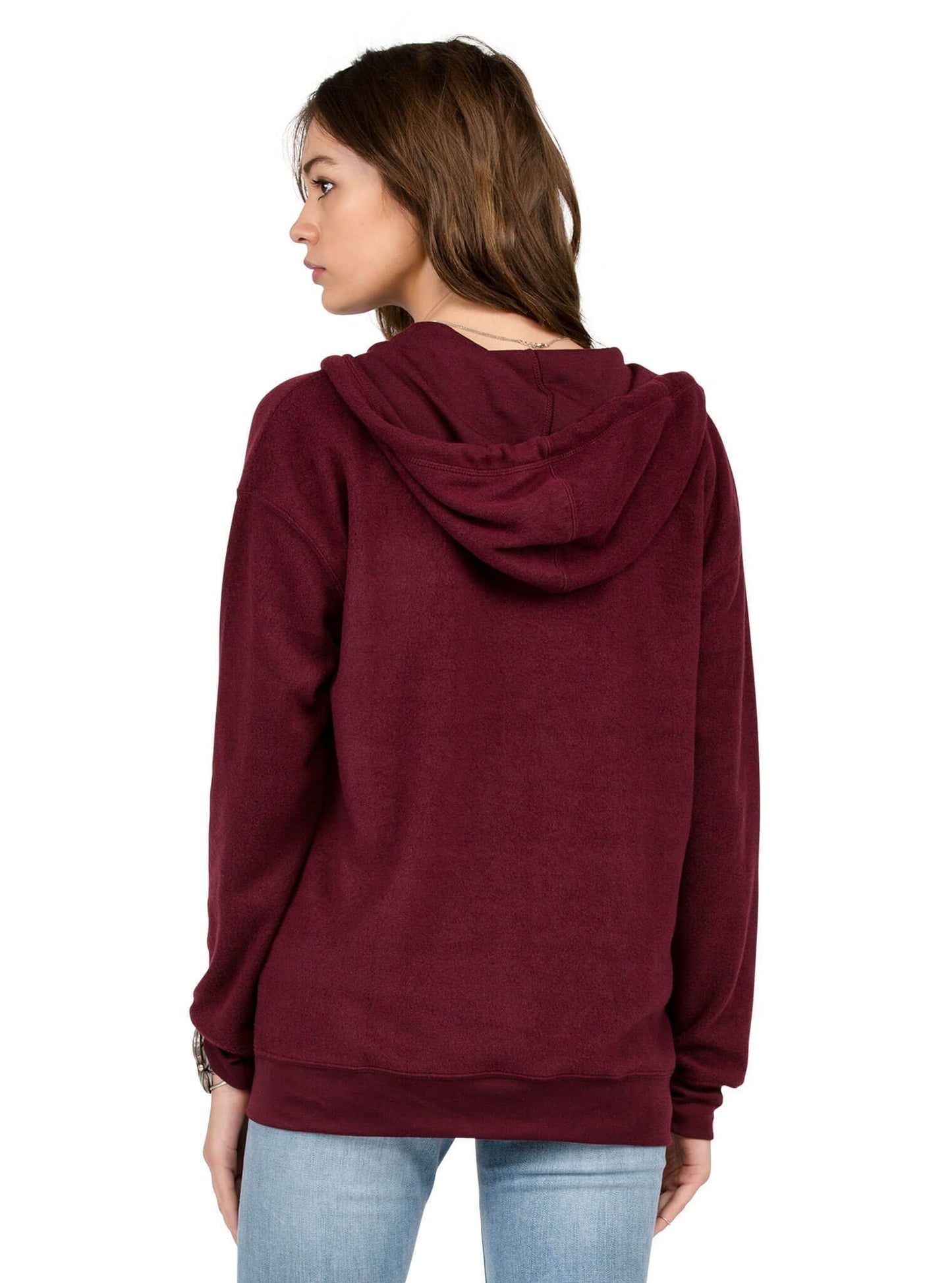 Lived In Zip Hoodie - Merlot