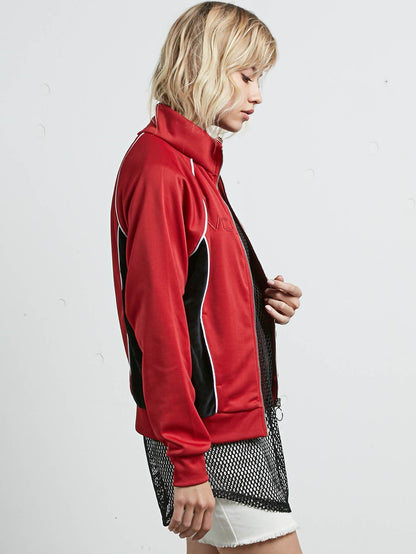 True To Track Jacket - Chili Red