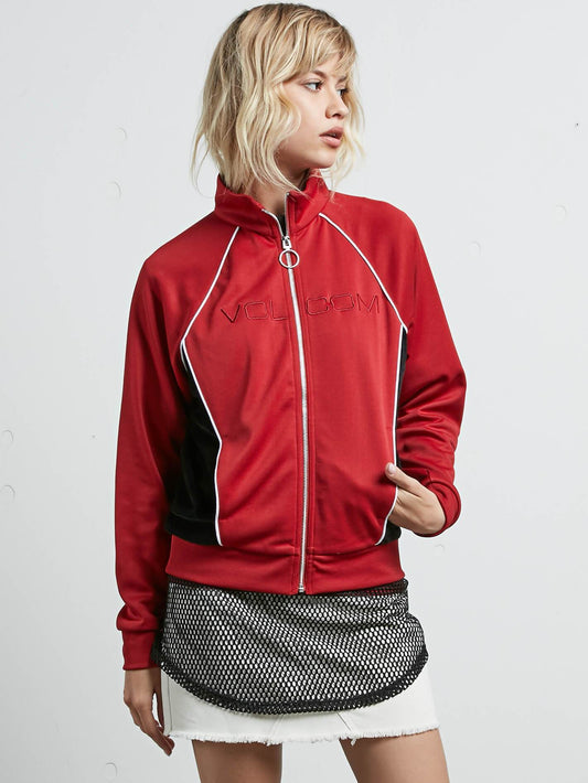 True To Track Jacket - Chili Red