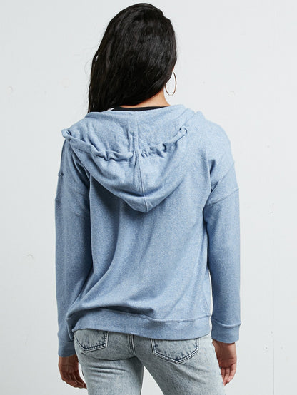 Lil Zip Hoodie - Washed Blue