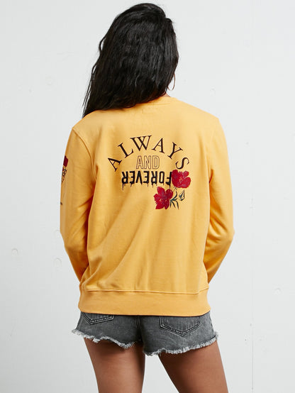Sound Check Fleece Sweatshirt - Citrus Gold