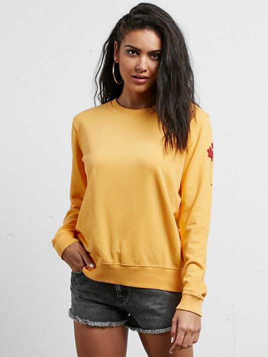 Sound Check Fleece Sweatshirt - Citrus Gold