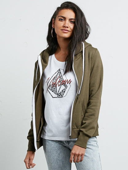 Walk On By Zip Hoodie - Dark Camo