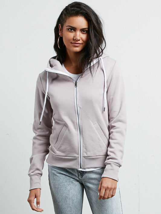 Walk On By Zip Hoodie - Steel Purple