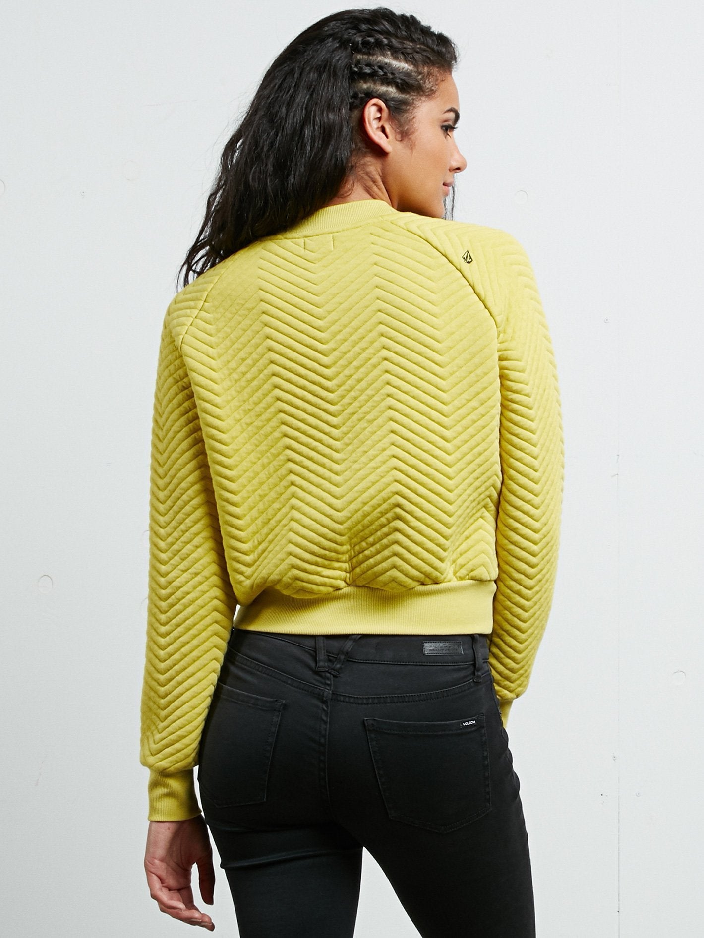 Cozy Dayz Crew Neck Sweatshirt - Citron
