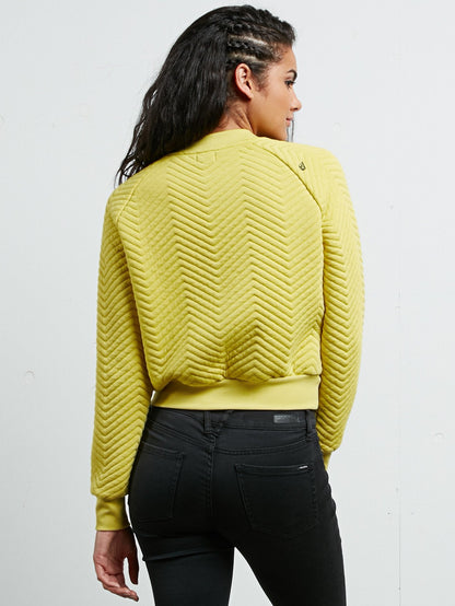 Cozy Dayz Crew Neck Sweatshirt - Citron