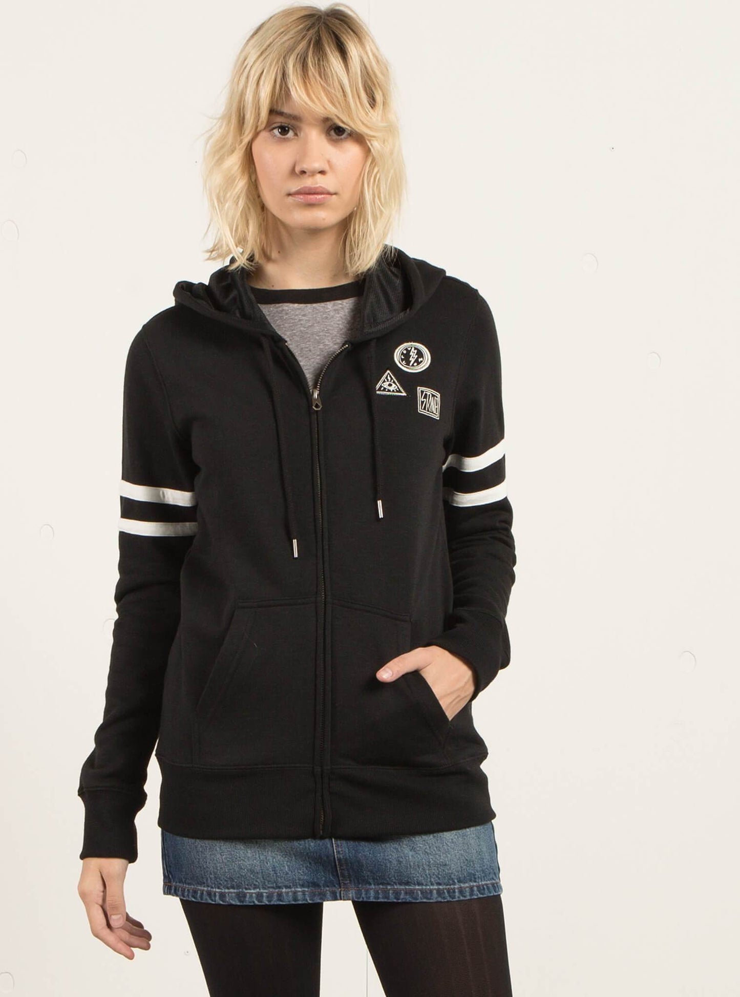 Past Is Past Zip Hoody - Black