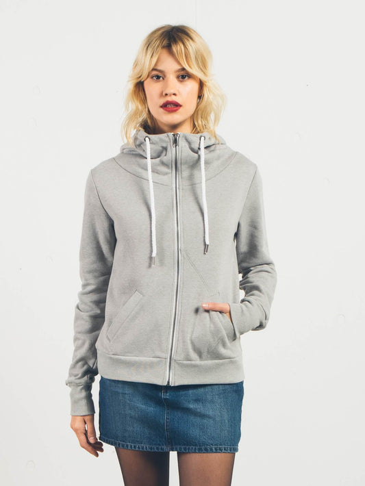 Walk On By Zip Fleece - Heather Grey