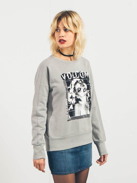 Walk On By Crew Neck - Heather Grey