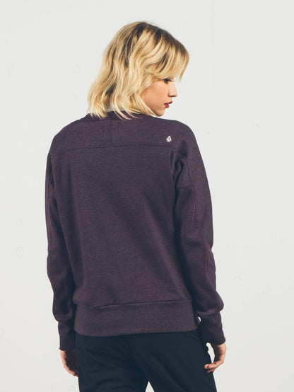 WALK ON BY CREW NECK PLUM