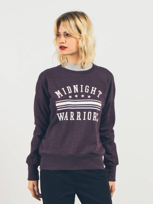 WALK ON BY CREW NECK PLUM