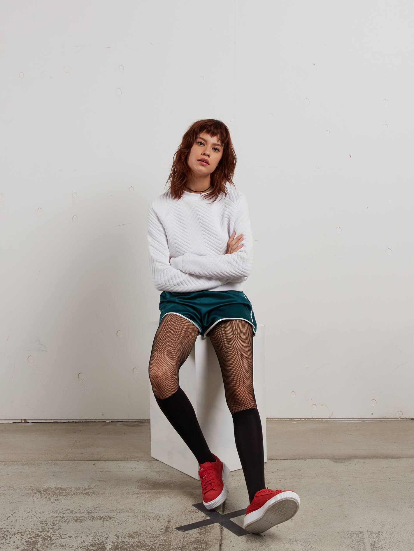Cozy Dayz Crew Neck - White