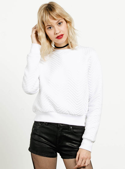 Cozy Dayz Crew Neck - White