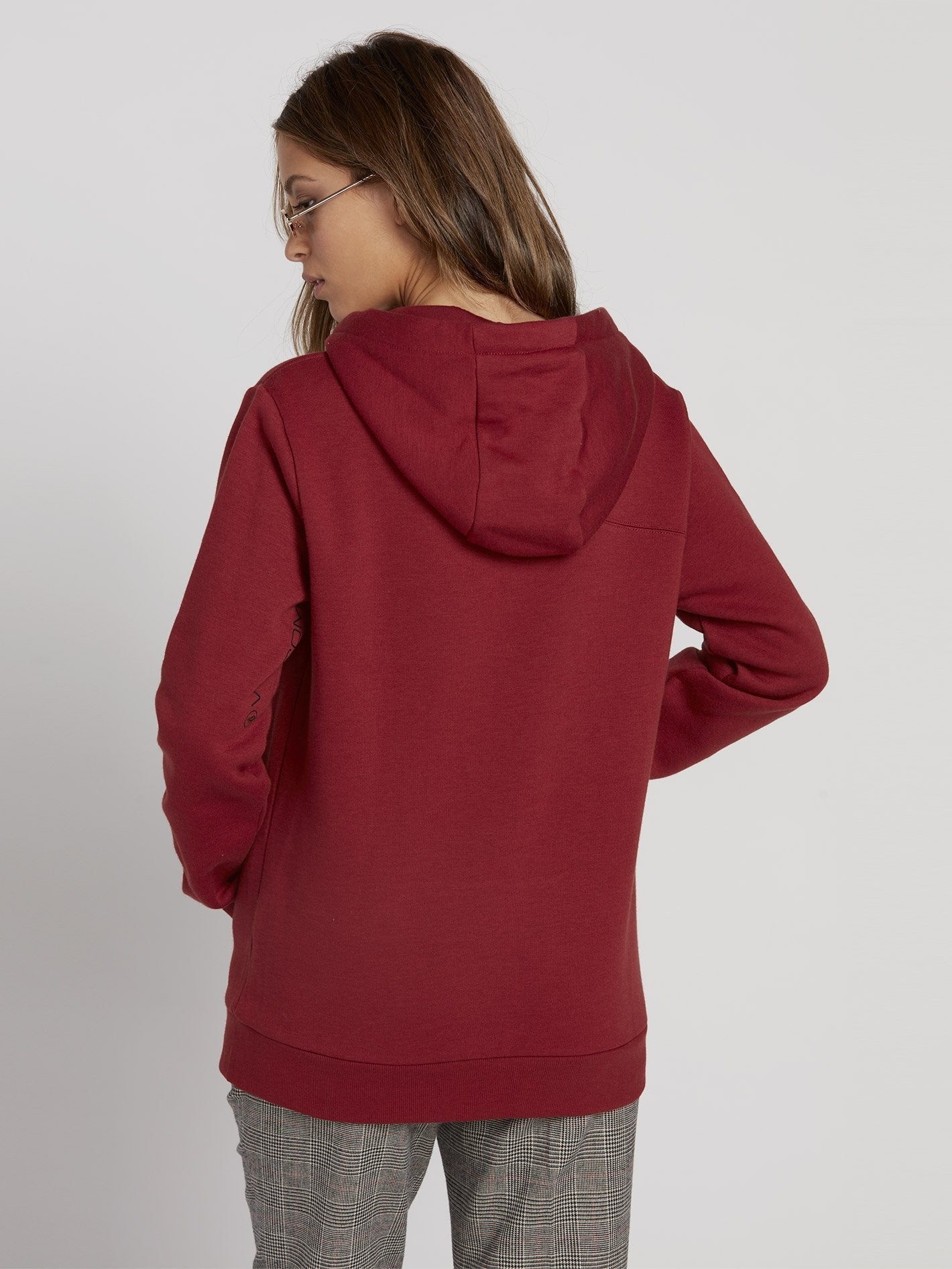 Walk On By High Neck Hoodie - Auburn