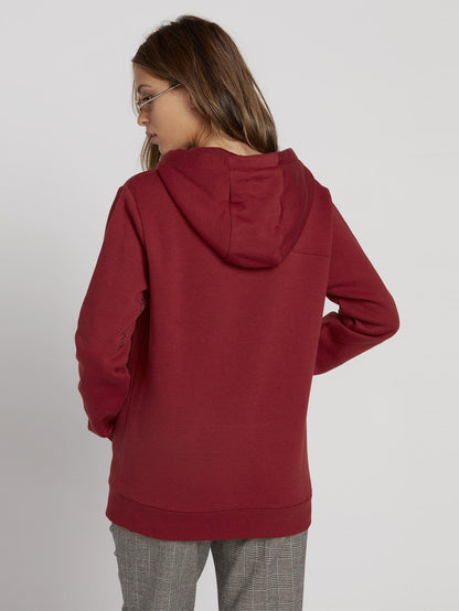 Walk On By High Neck Hoodie - Auburn