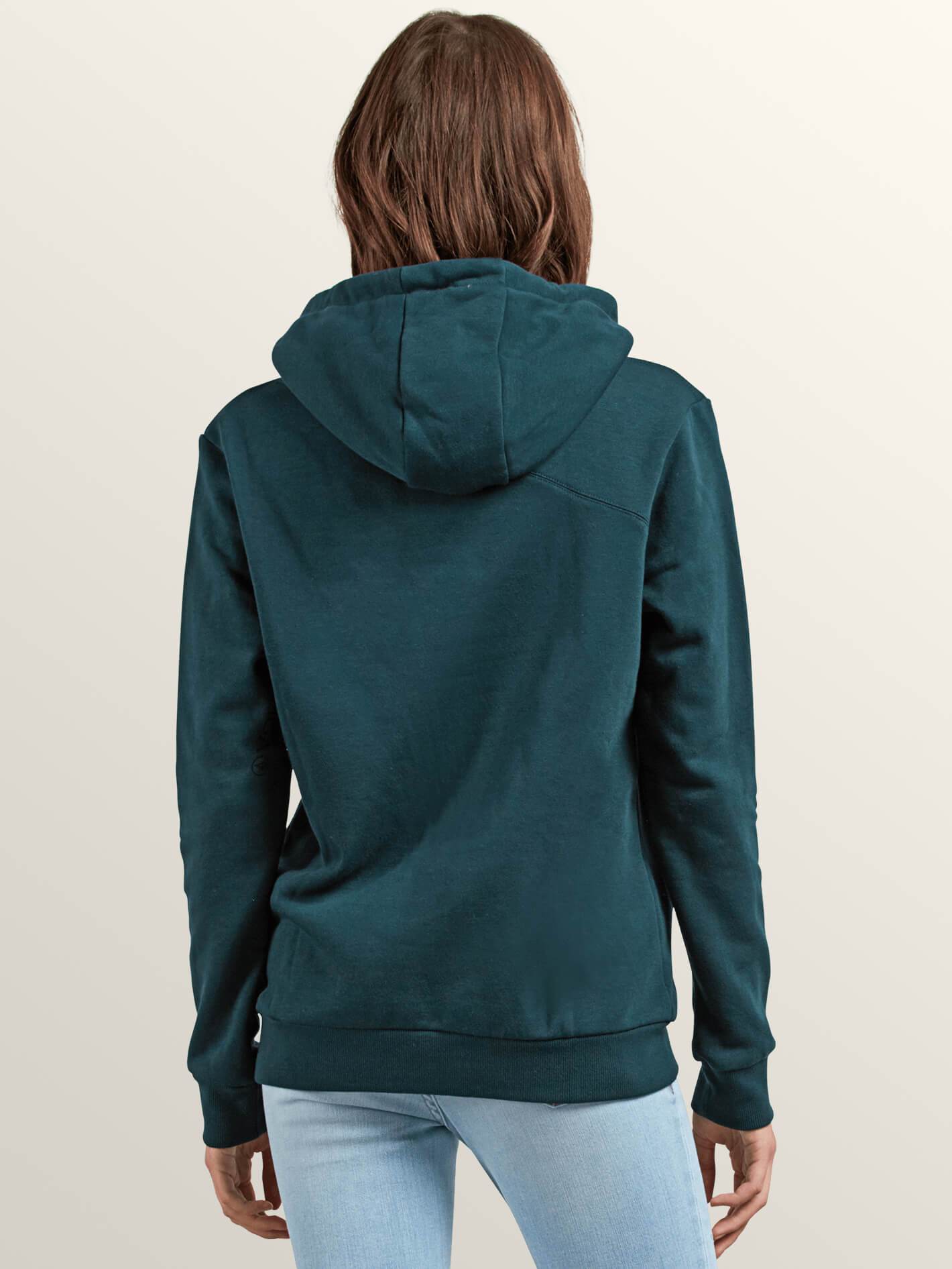 Walk On By High Neck Hoodie - Evergreen