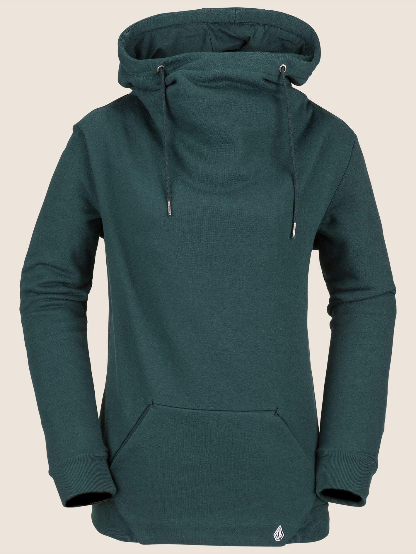 Walk On By High Neck Hoodie - Evergreen