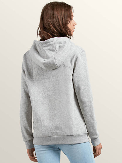 Walk On By High Neck Hoodie - Heather Grey