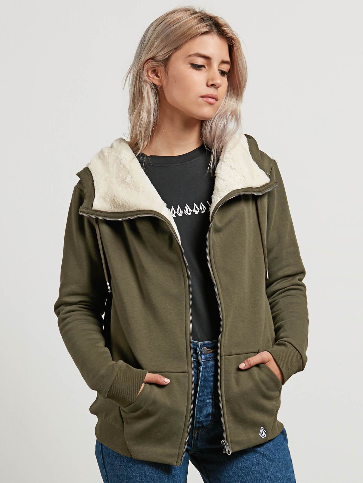 Walk On By Sherpa Sweater - Dark Camo