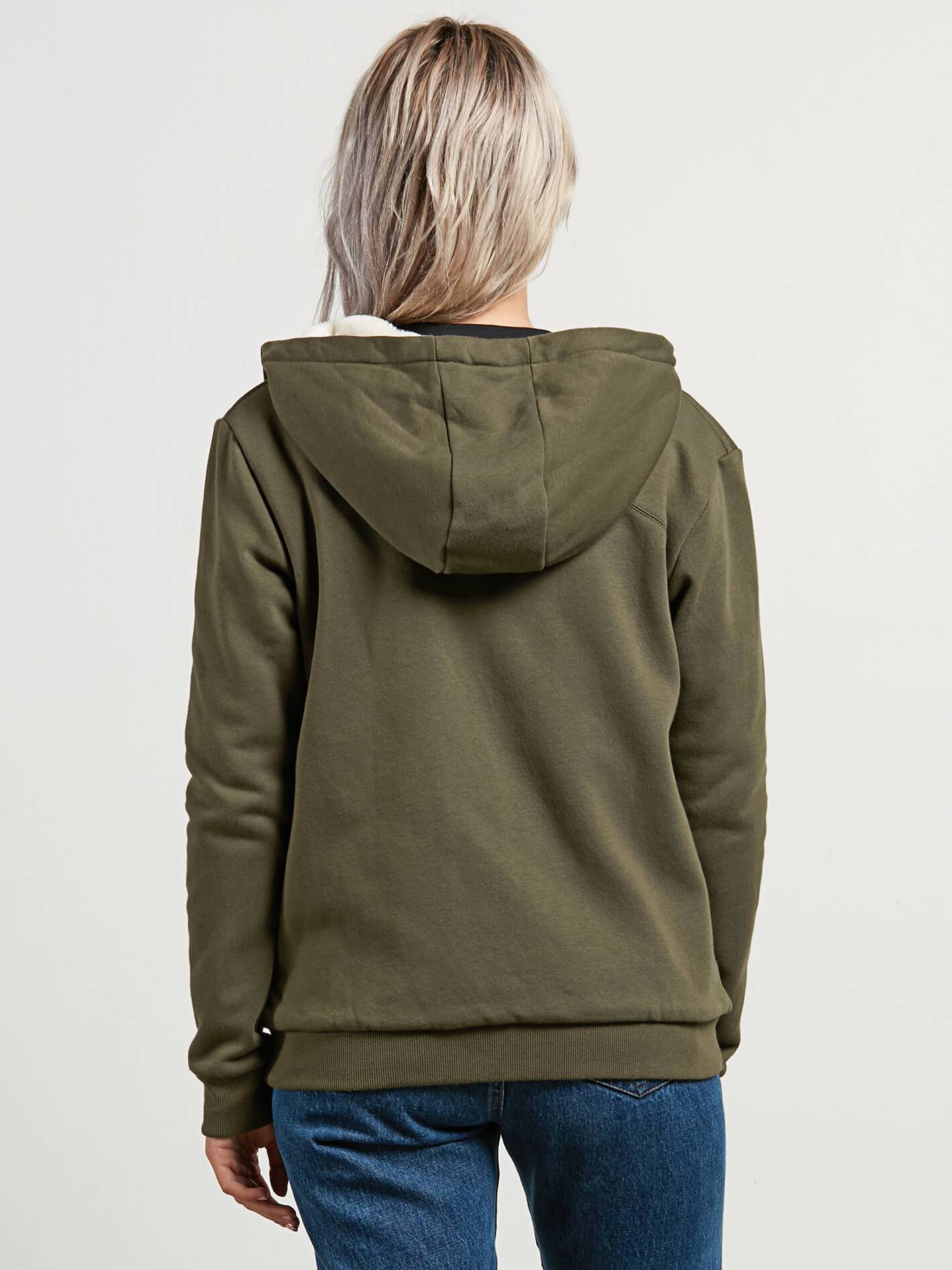 Walk On By Sherpa Sweater - Dark Camo