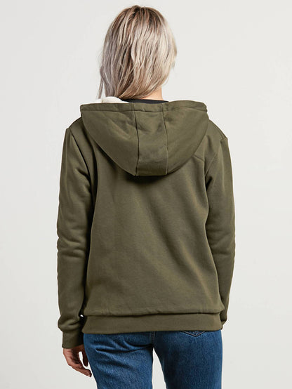 Walk On By Sherpa Sweater - Dark Camo