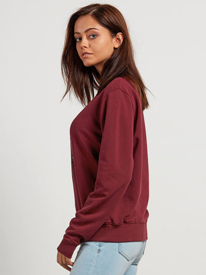 Sound Check Fleece Sweater - Burgundy