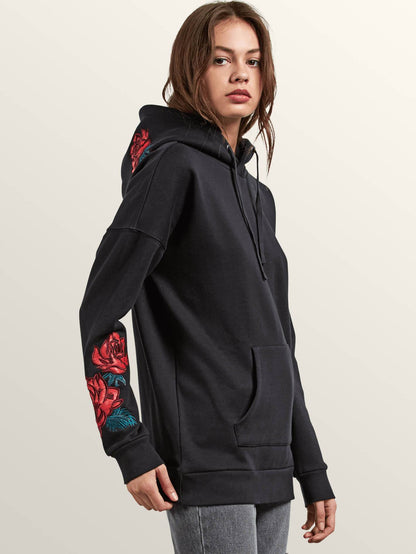 Burned Down Hoody Sweater - Black