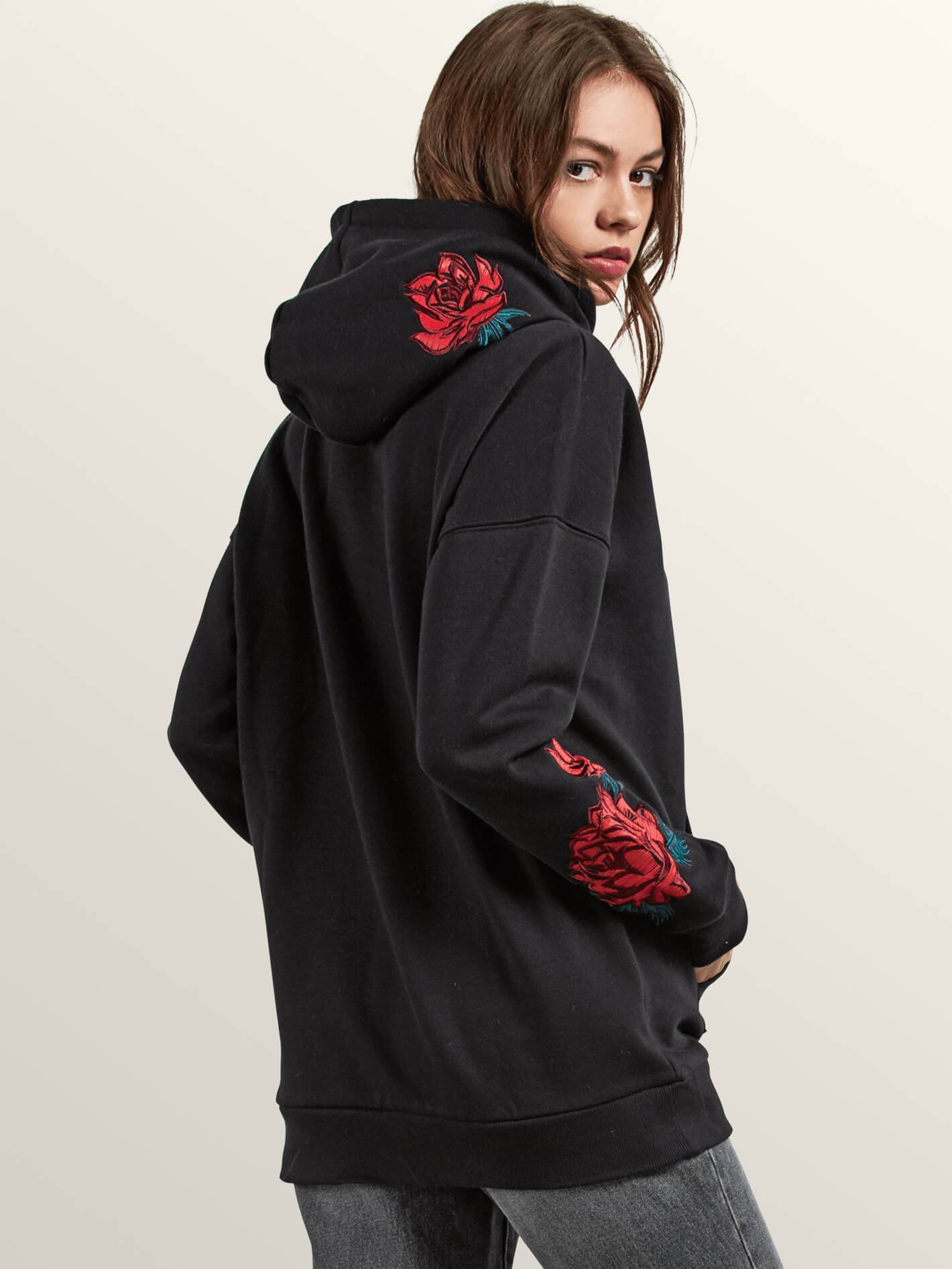 Burned Down Hoody Sweater - Black