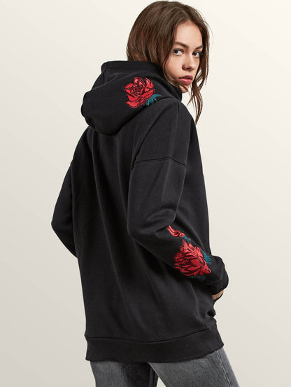 Burned Down Hoody Sweater - Black
