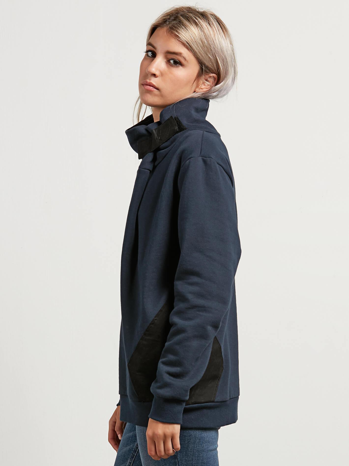 Scratch The Stone Fl Sweater - Sea Navy