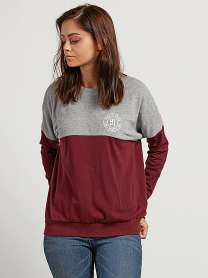 Blocking Sweater - Burgundy