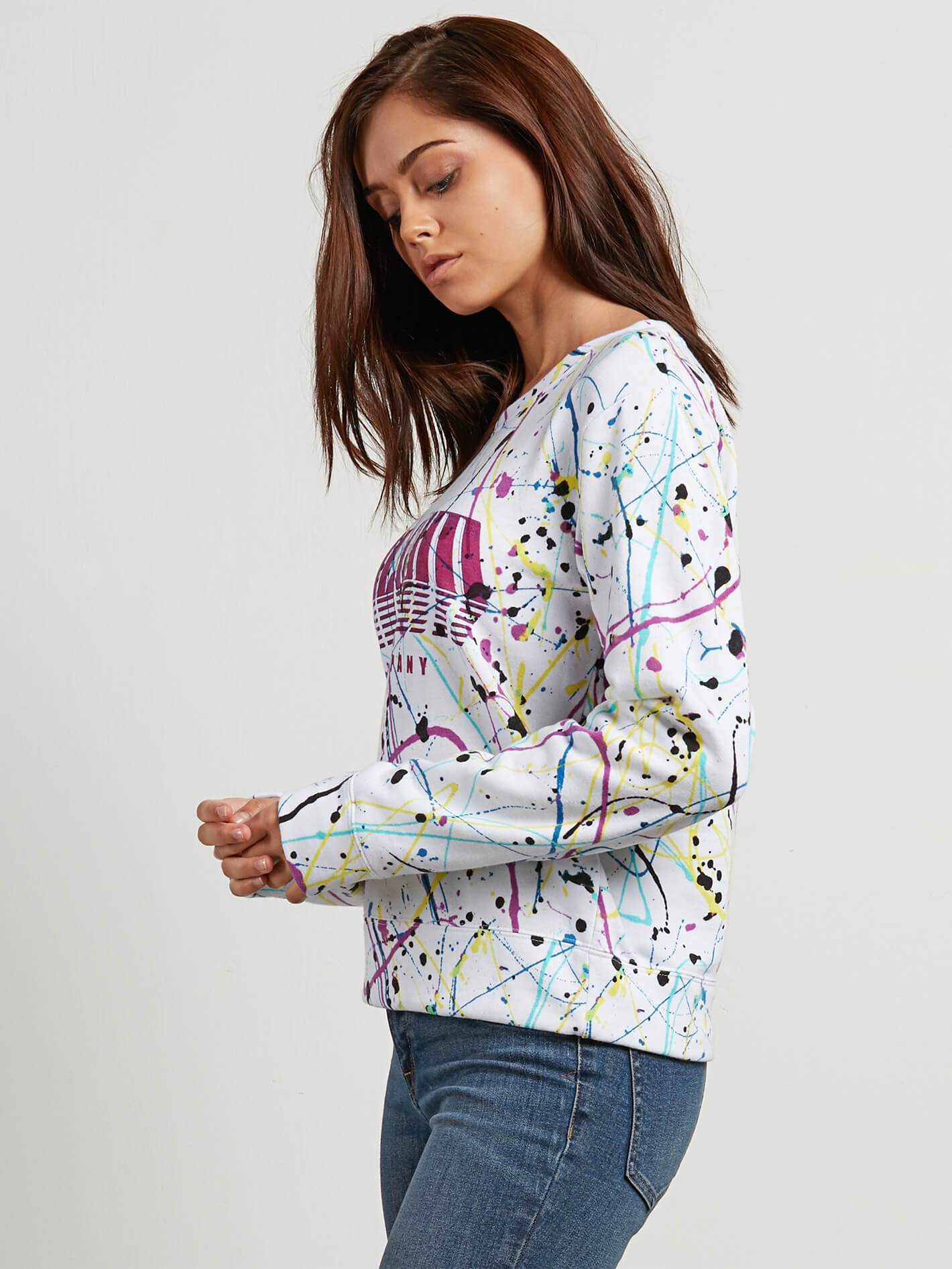 Splat Dat Sweater - White
