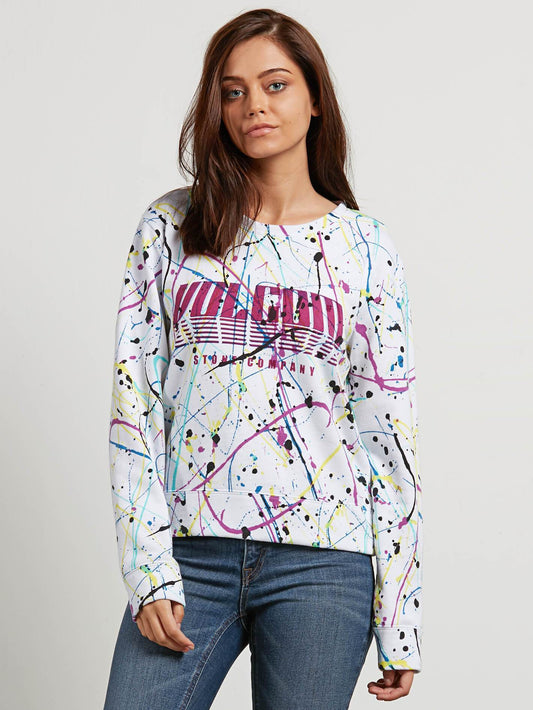 Splat Dat Sweater - White