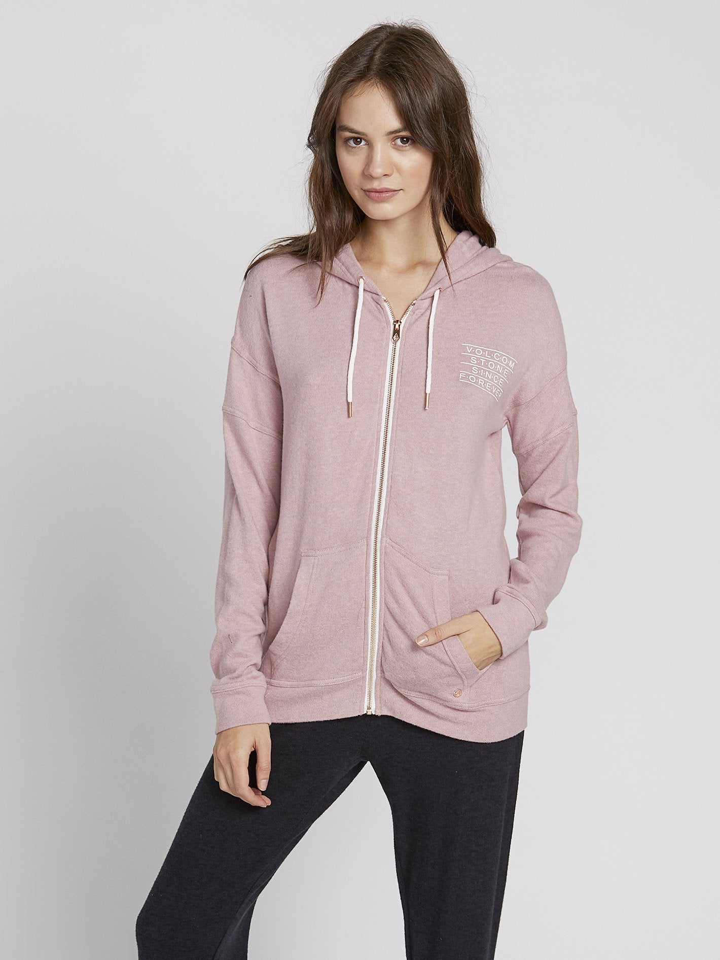 Lil Zip Hoodie - Faded Mauve
