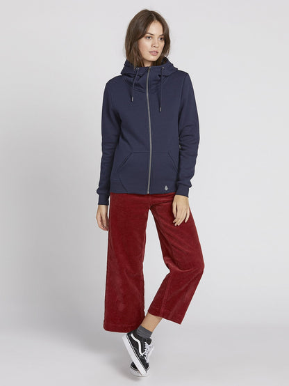 Walk On By Zip Hoodie - Sea Navy