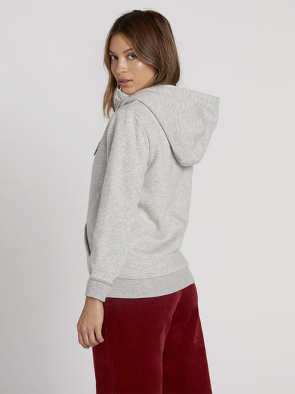Walk On By Sherpa Hoodie - Heather Grey