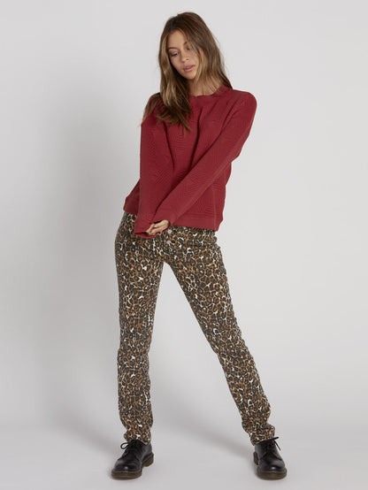Eachis Stone Crew Sweater - Auburn