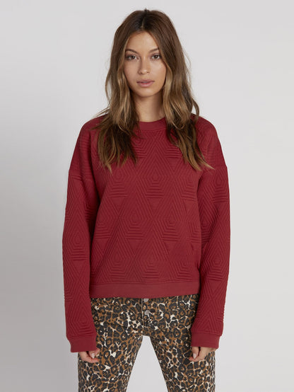 Eachis Stone Crew Sweater - Auburn
