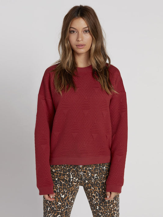 Eachis Stone Crew Sweater - Auburn