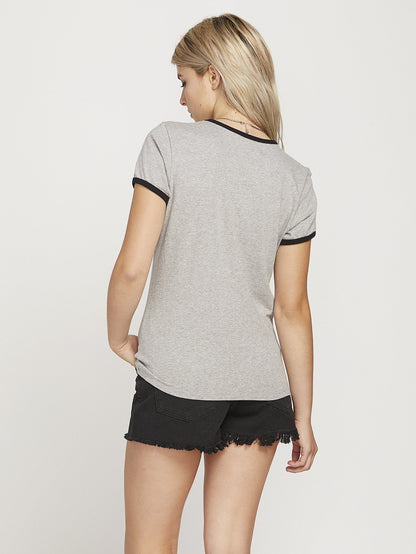 Keep Goin Ringer T-shirt  - Heather Grey