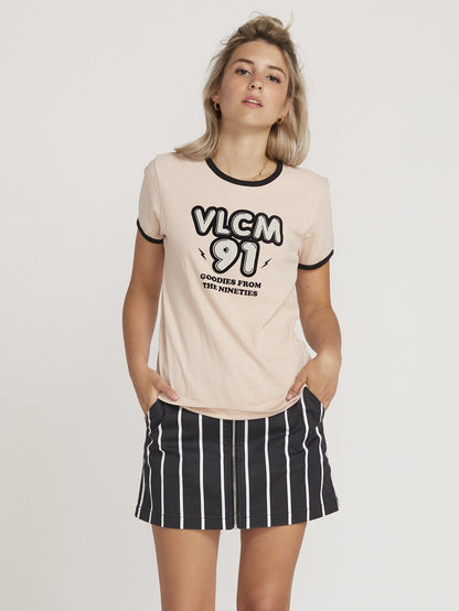 Keep Goin Ringer T-shirt  - Mushroom