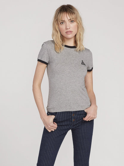 Go Faster Ringer T-shirt  - Heather Grey