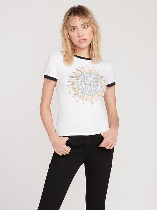 Go Faster Ringer T-shirt  - White